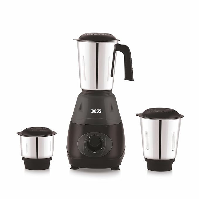 BOSS Bravo 500W Mixer Grinder with Powerful Motor, Festival Deal Limited Stock Unique Flow Breaker Design & Overload Protection